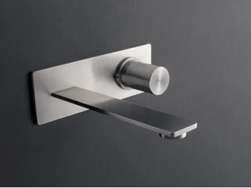 3.6 - Wall-mounted single handle stainless steel washbasin mixer by Rubinetterie Treemme - view 2